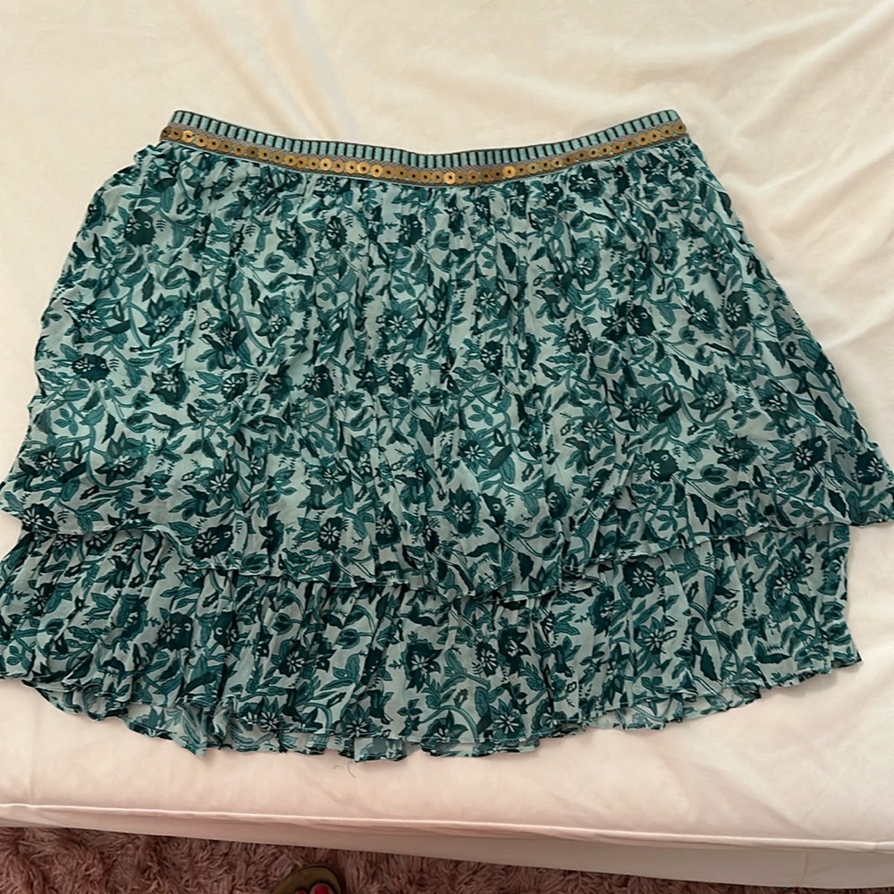 Two tier floral ruffle skirt from Anthropologie